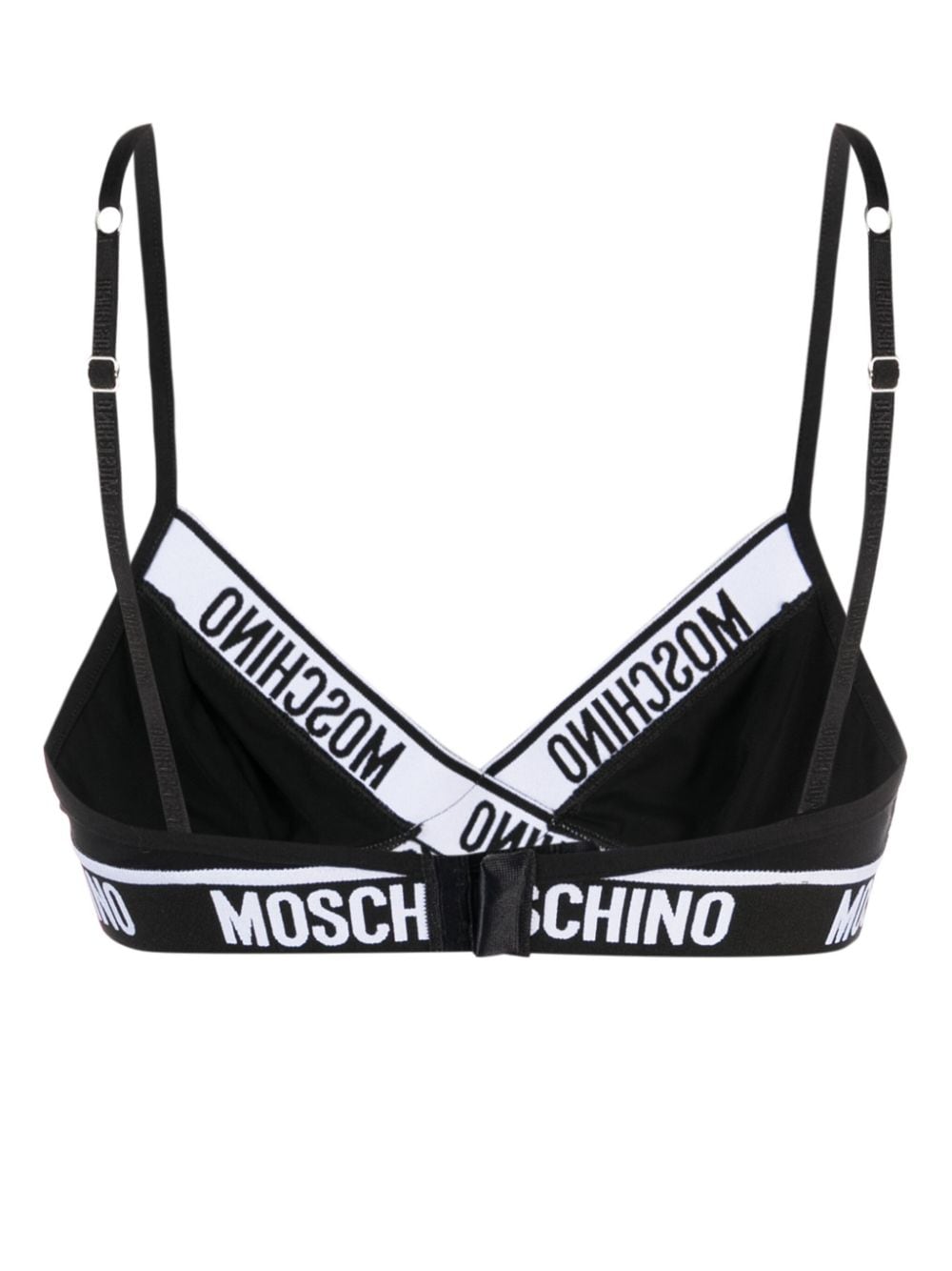 Moschino Bh met logoband - Zwart