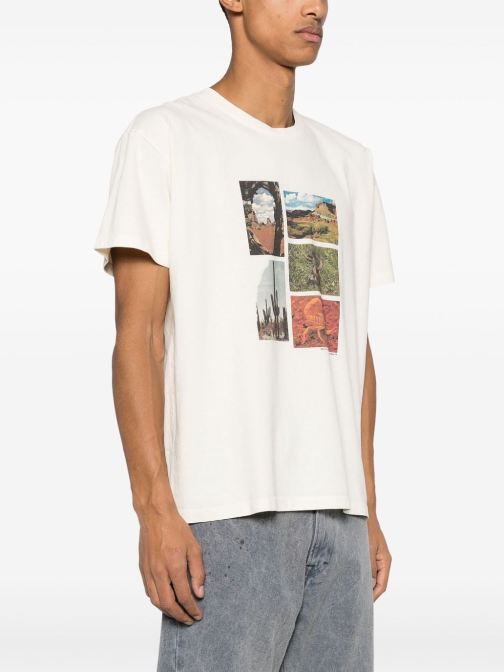 Shop One Of These Days Graphic-print Cotton T-shirt In Neutrals