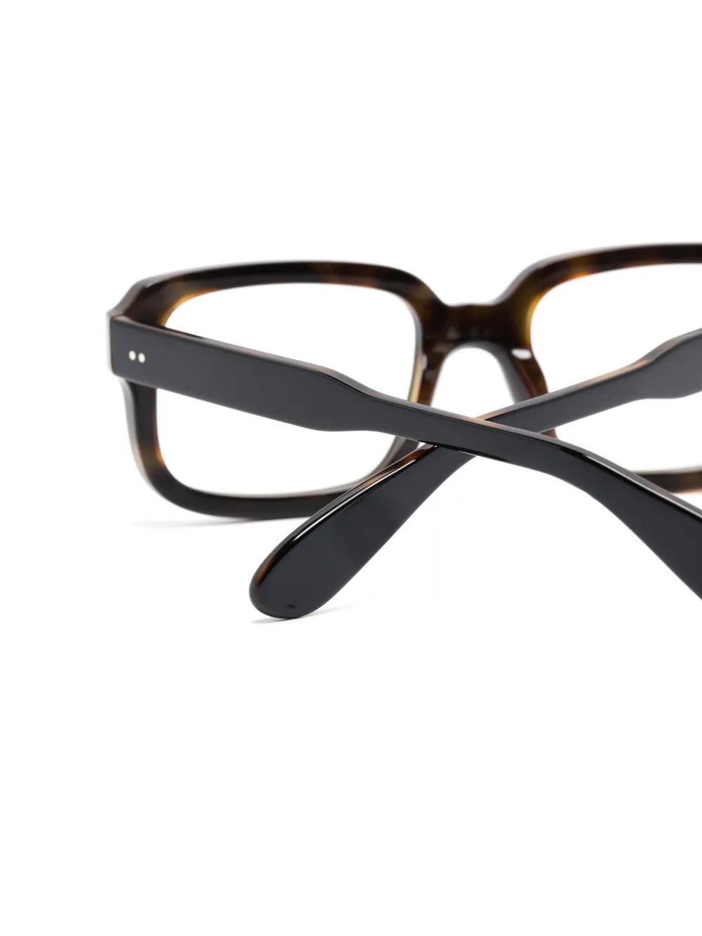  Lesca Dude Square-frame Glasses - Black 