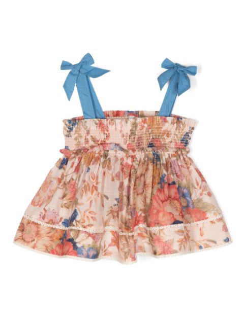 ZIMMERMANN Kids top a capas con estampado floral