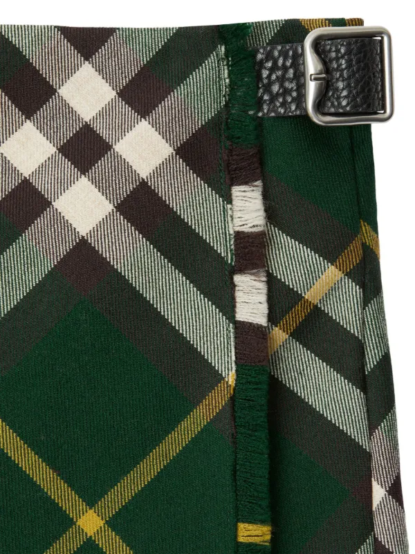 Burberry plaid wool skirt sale