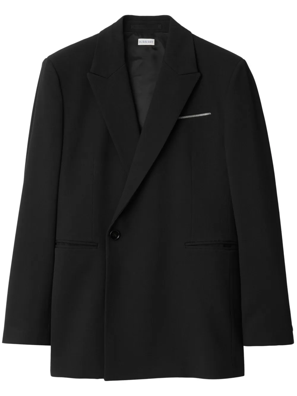 Burberry single-breasted wrap-design blazer – Black