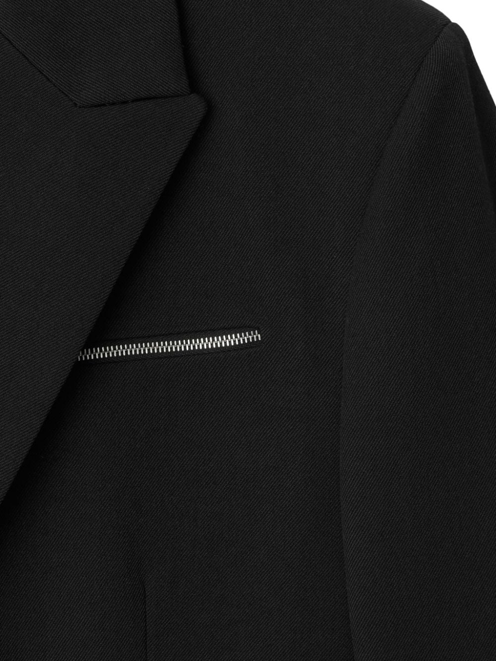 Shop Burberry Single-breasted Wrap-design Blazer In Black