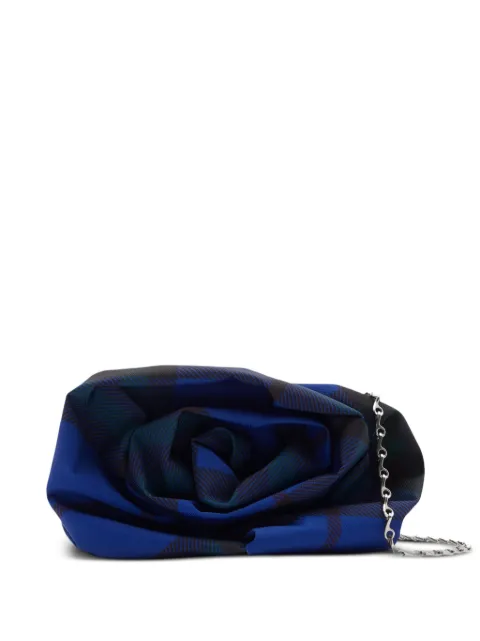 Burberry Rose draped checkered clutch bag