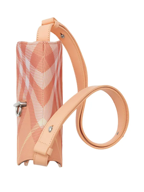 Burberry Mini Rocking Horse Checkered Bag | Orange | FARFETCH JO