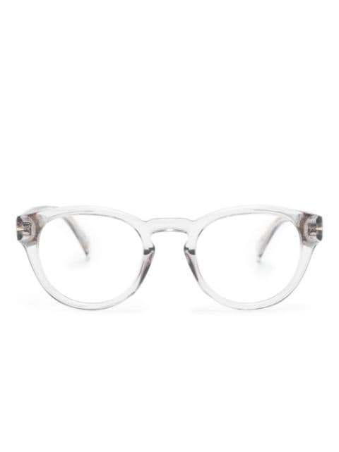 Eyewear by David Beckham Transparente Brille mit rundem Gestell