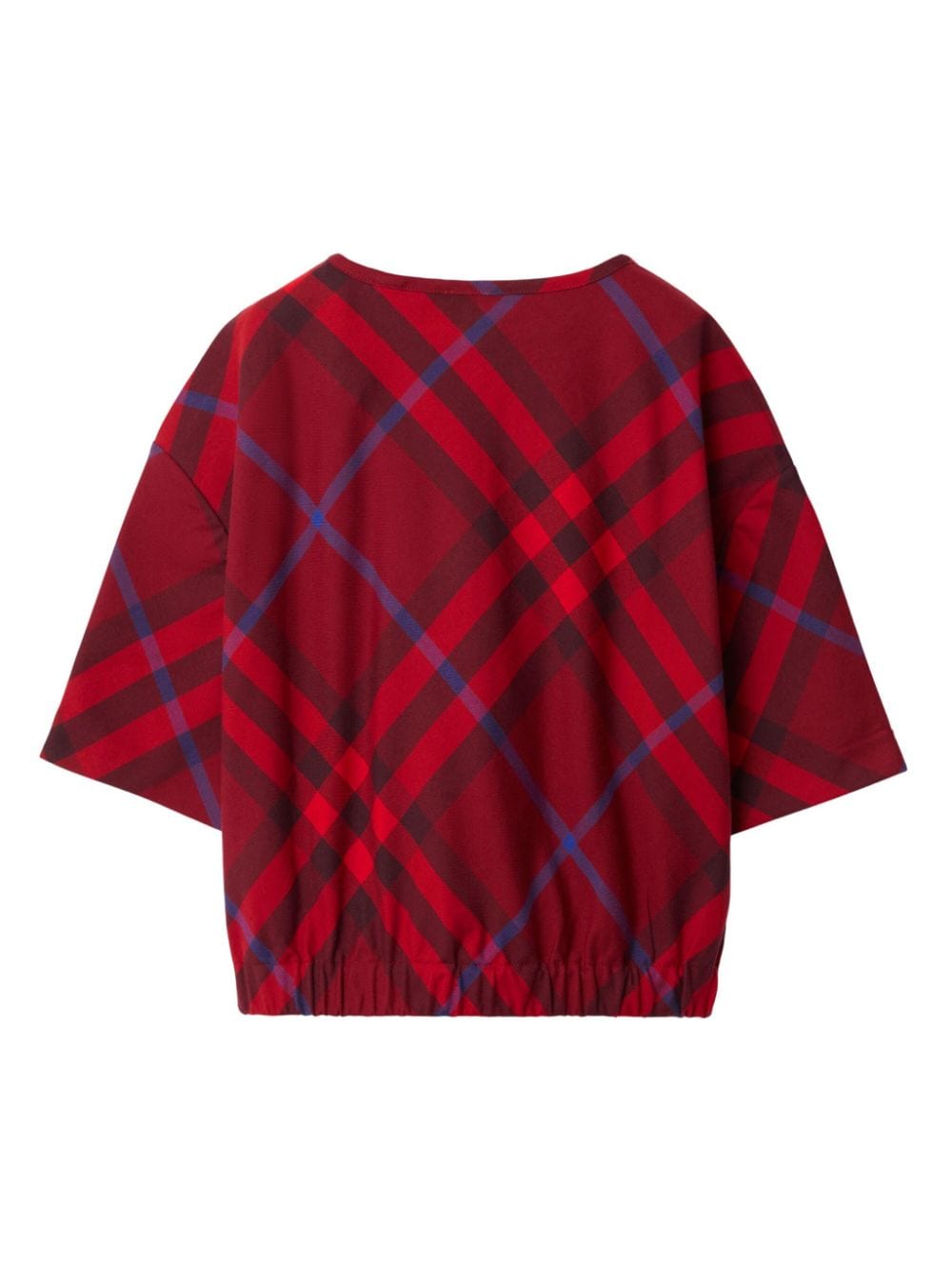 Burberry Kids Geruit shirt Rood