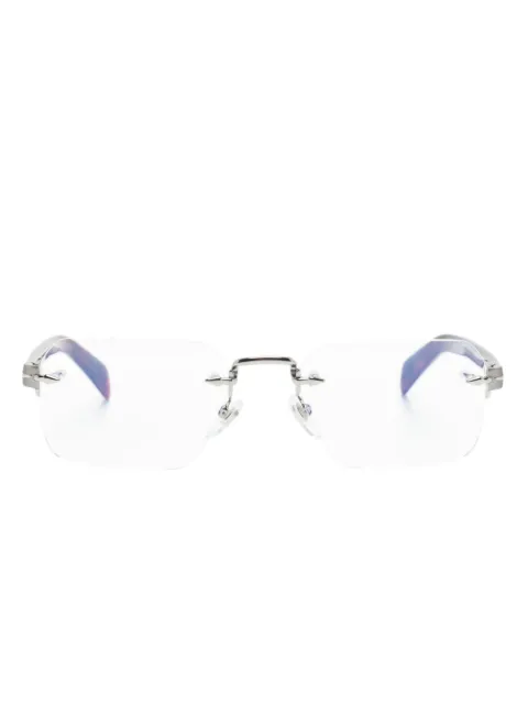Eyewear by David Beckham rimless rectangle-frame glasses