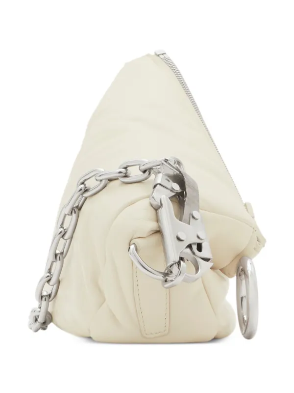 Burberry Small Knight Leather Shoulder Bag | Neutrals | FARFETCH