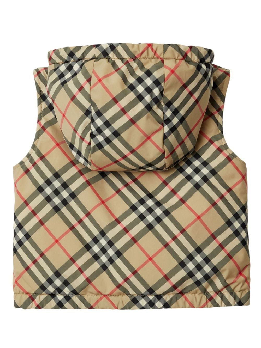 Shop Burberry Vintage-check Padded Reversible Gilet In Neutrals