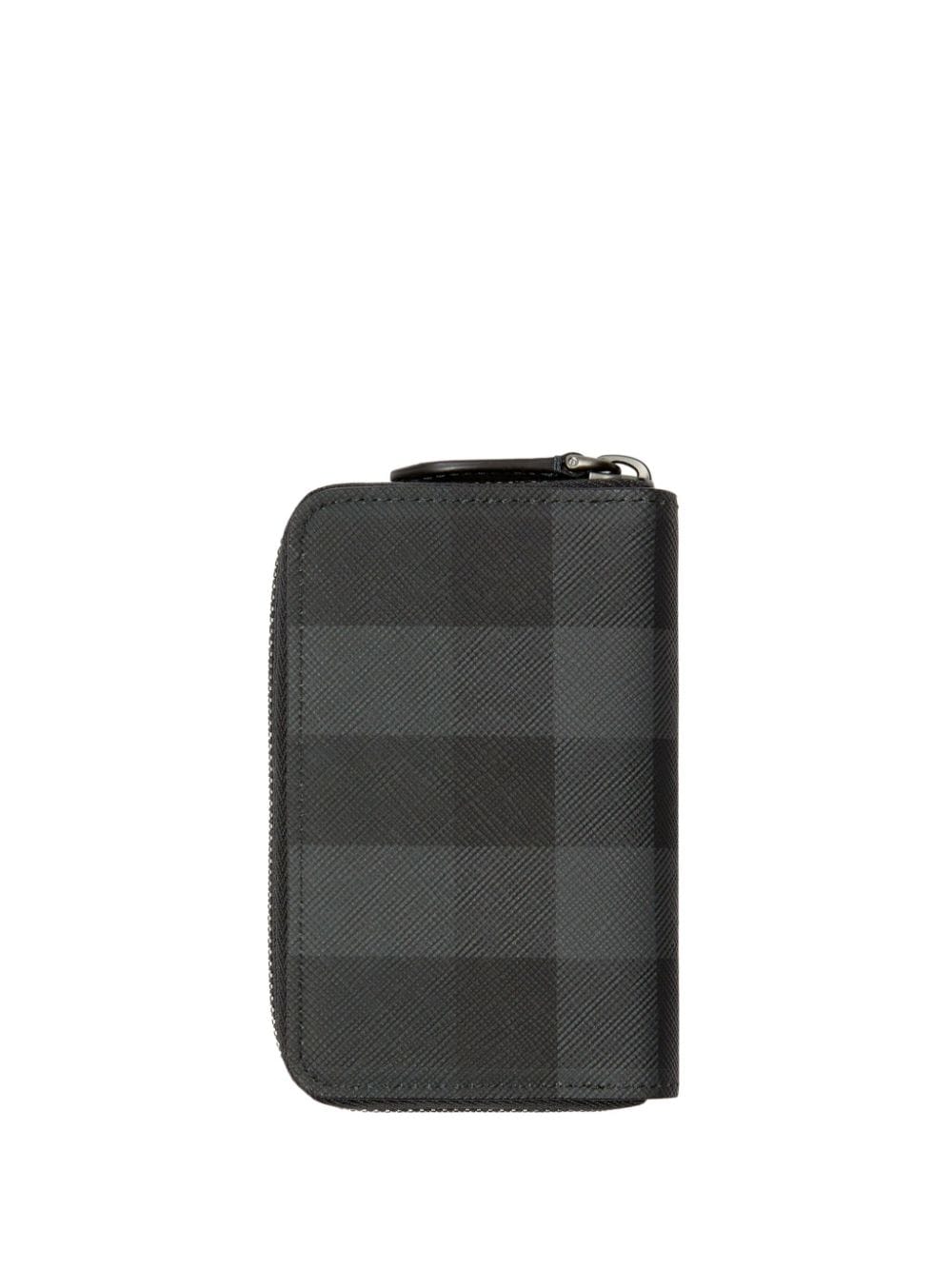 Burberry logo-lettering check-pattern wallet - Zwart