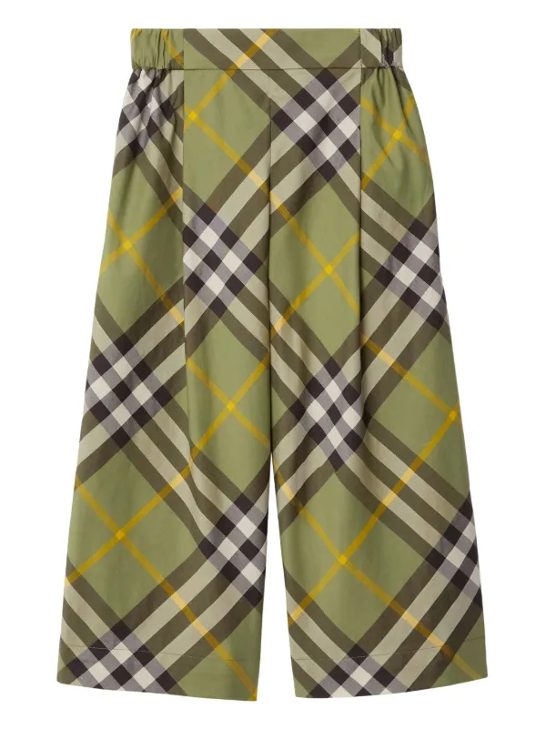 Burberry vintage top check cotton trousers
