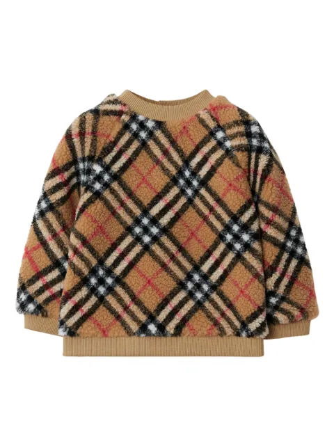 Burberry Kids Vintage Check fleece jumper