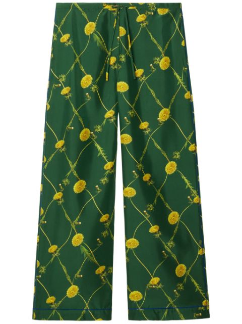 Burberry Dandelion floral-print flared trousers Women