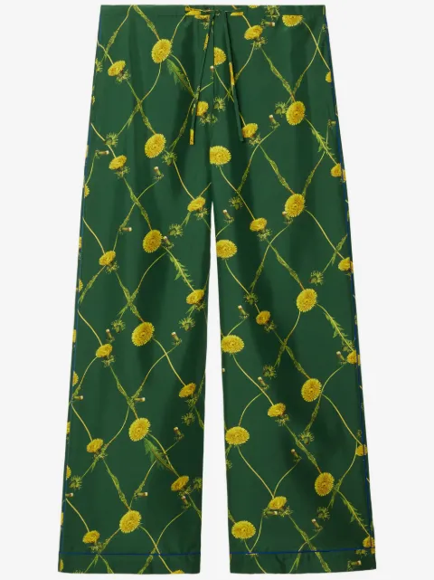 Burberry Dandelion floral-print flared trousers 