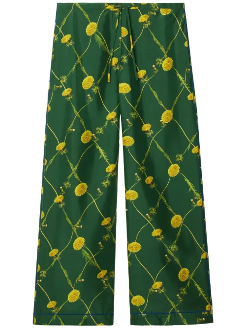 Pantalon évasé Dandelion à fleurs - Burberry - Modalova