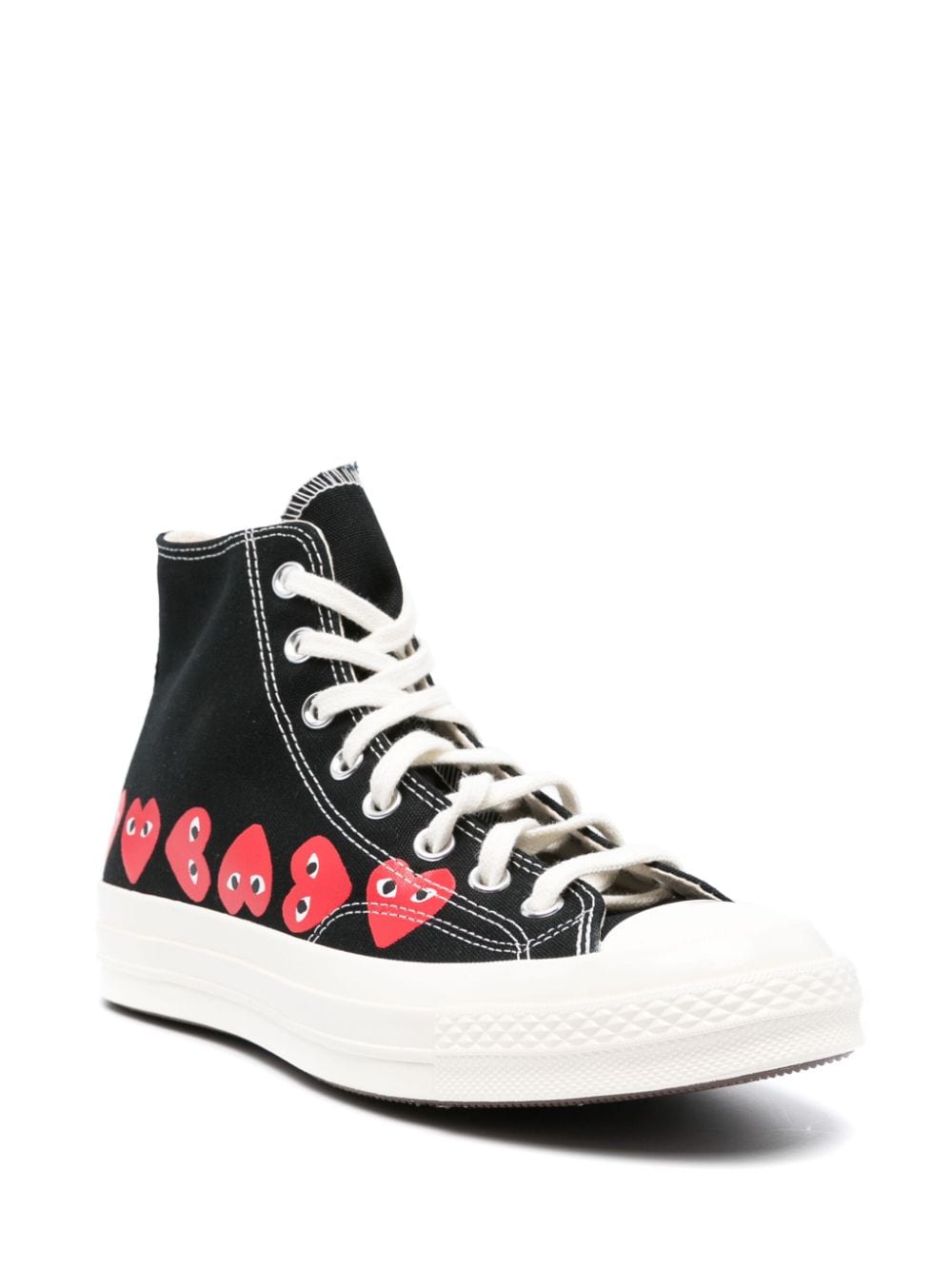 Shop Comme Des Garçons Play X Converse X Converse Chuck Taylor Canvas Sneakers In Black