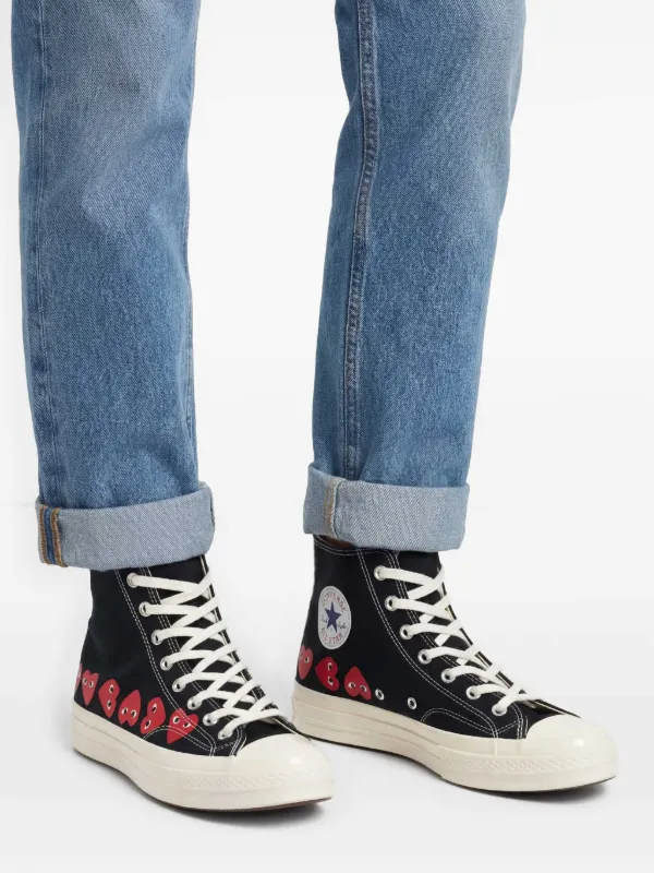 Comme Des Garçons Play x Converse Chuck 70 Sneakers | Black | FARFETCH