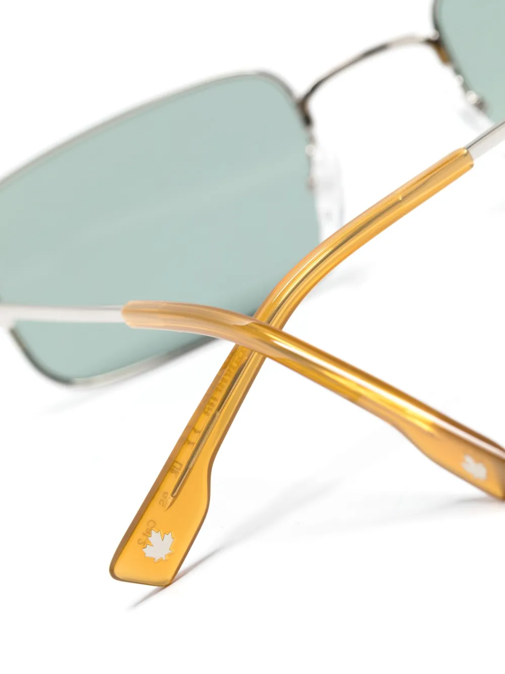 DSQUARED2 EYEWEAR Zonnebril met rechthoekig montuur en logo Zilver