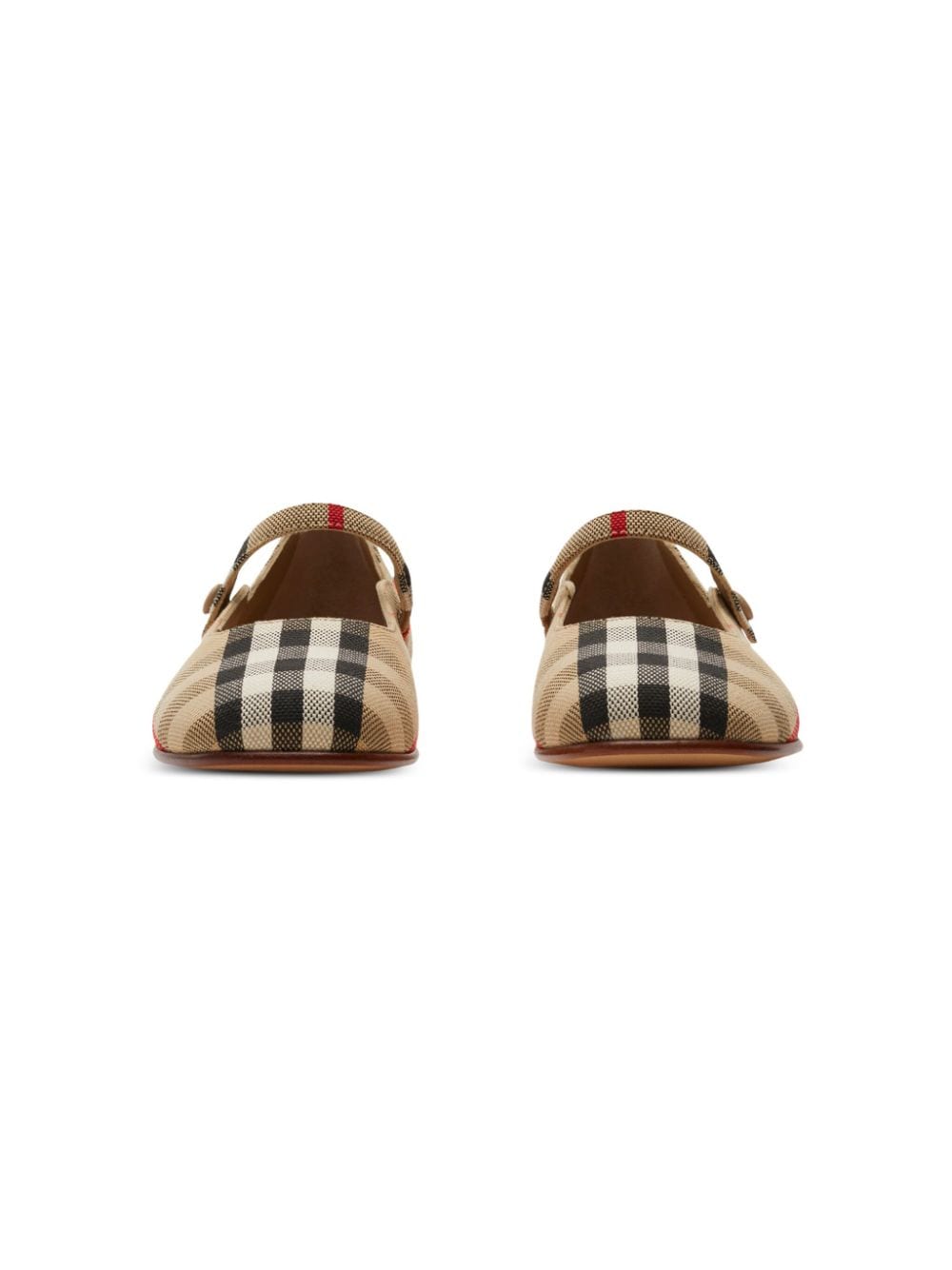 Shop Burberry Vintage Check Mary Jane Ballerinas In Neutrals