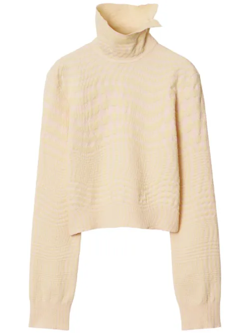 Pull à motif pied-de-poule - Burberry - Modalova