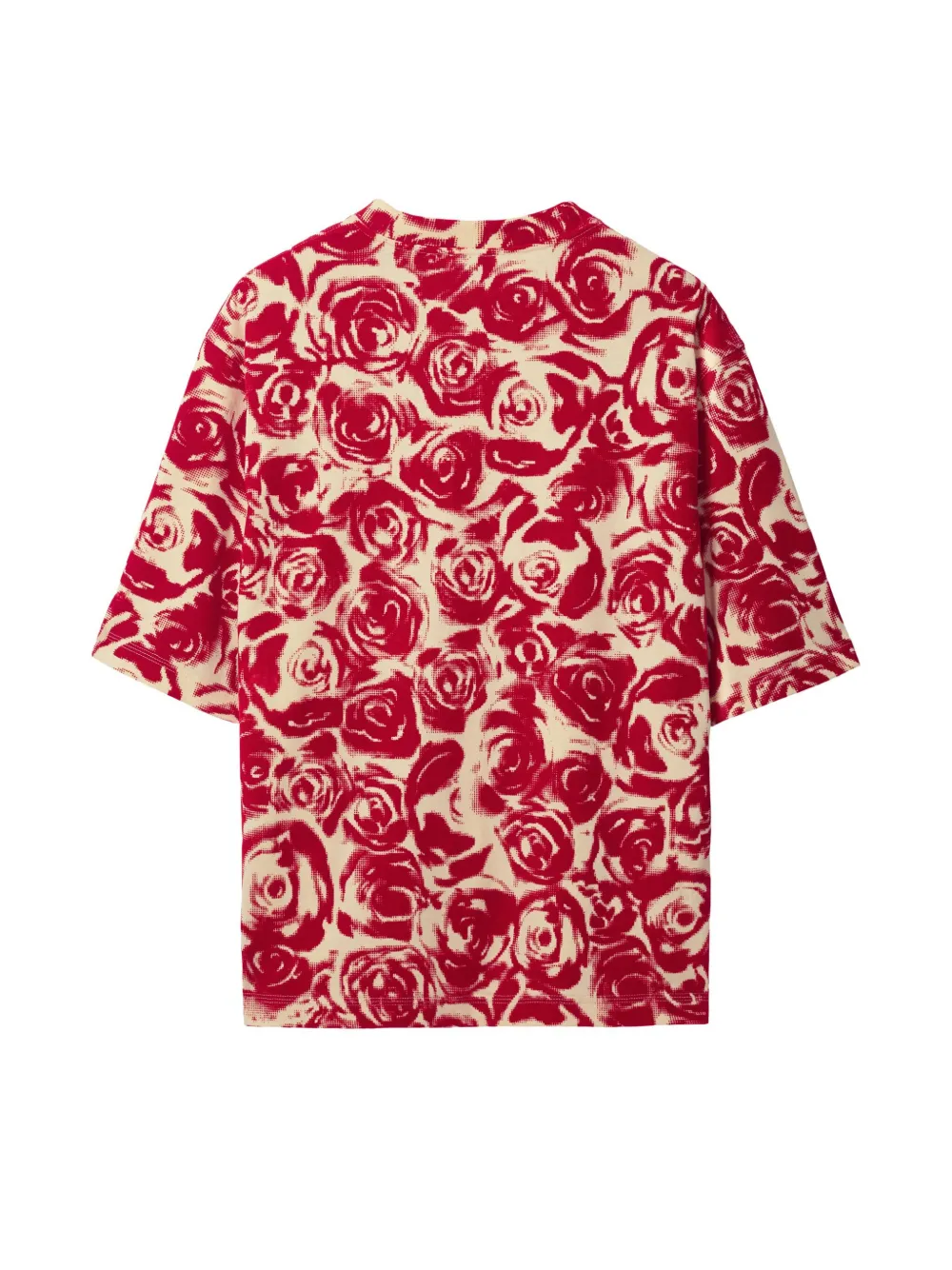 Rose-print cotton T-shirt