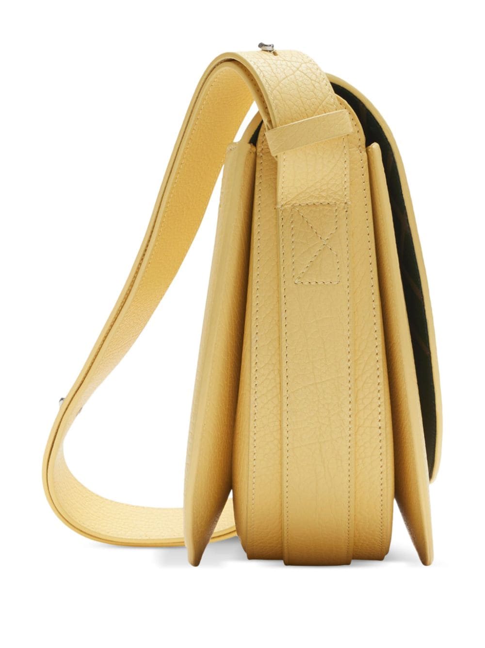 Shop Burberry Rocking Horse Leather Crossbody Bag In Yellow