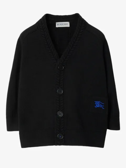 Burberry Kids V-neck wool cardigan