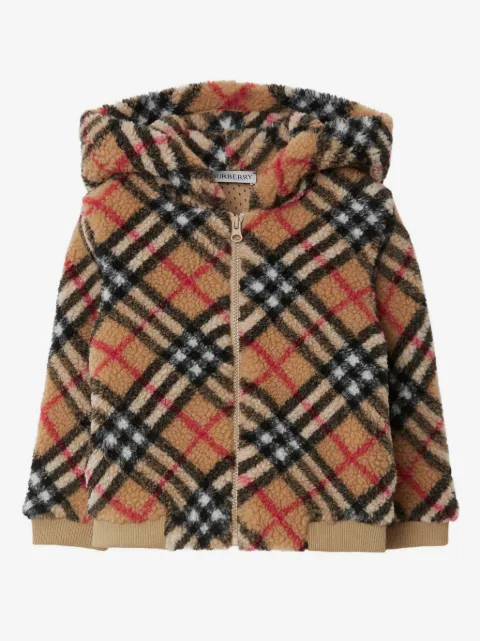 Burberry Kids Vintage-Check fleece hoodie