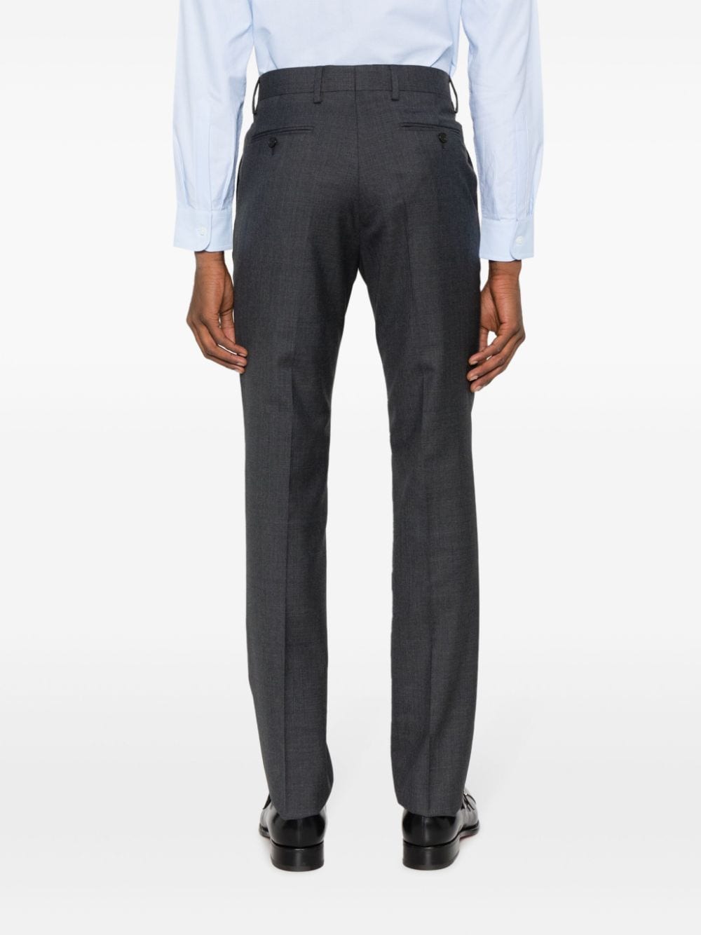 Shop Fursac Virgin Wool Tailored Trousers In Grey