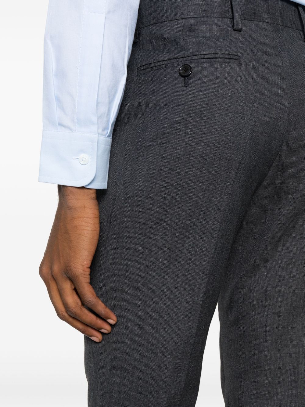 Shop Fursac Virgin Wool Tailored Trousers In Grey