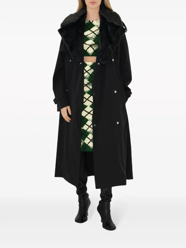 Burberry アーガイル クロップドセーター | グリーン | FARFETCH JP