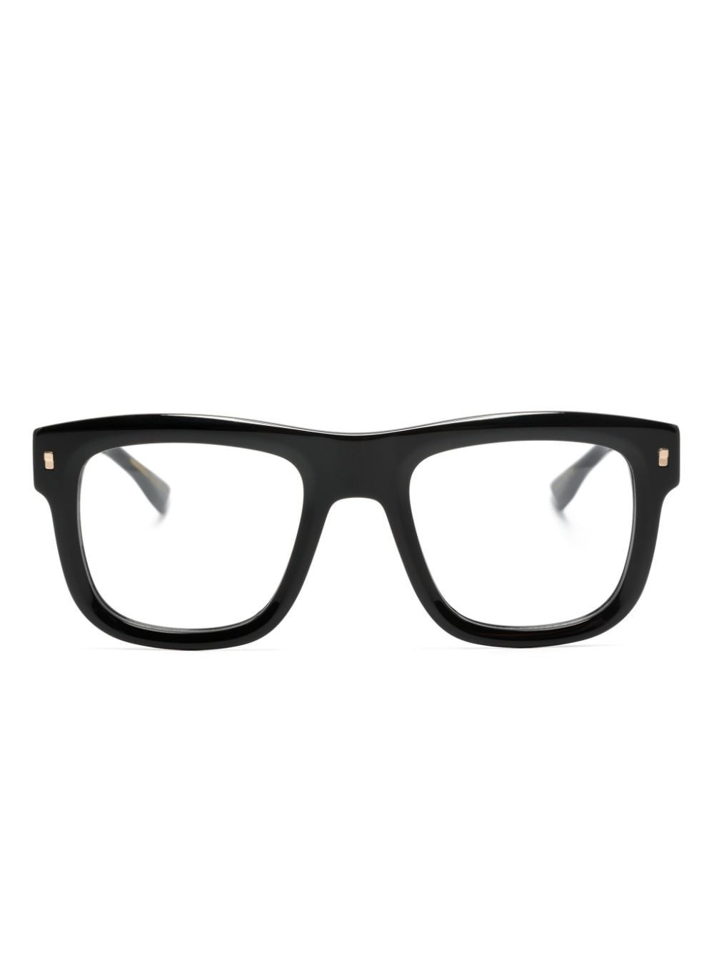 Dsquared2 Logo-debossed Square-frame Glasses In Schwarz