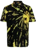 Stain Shade Medusa Head tie-dye polo shirt - Black