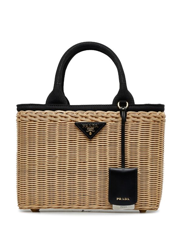 Prada Wicker Bucket Bag - Farfetch