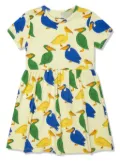 Mini Rodini Pelican-print short-sleeve dress - Yellow