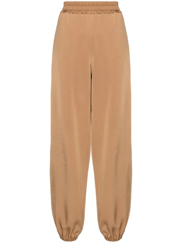 Jil Sander Elasticated-waist Straight-leg Track Pants in Brown