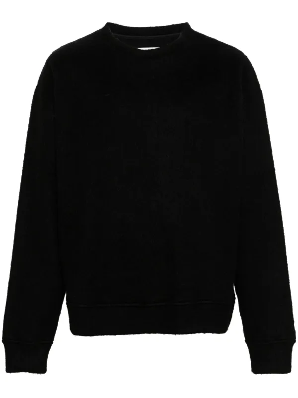 2023SS JIL SANDER＋ Crew Neck Knit Jil Sander crew-neck Brushed Jumper | Black | FARFETCH