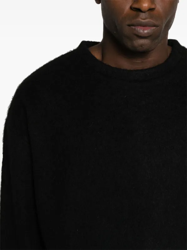 Jil Sander crew-neck Brushed Jumper | Black | FARFETCH