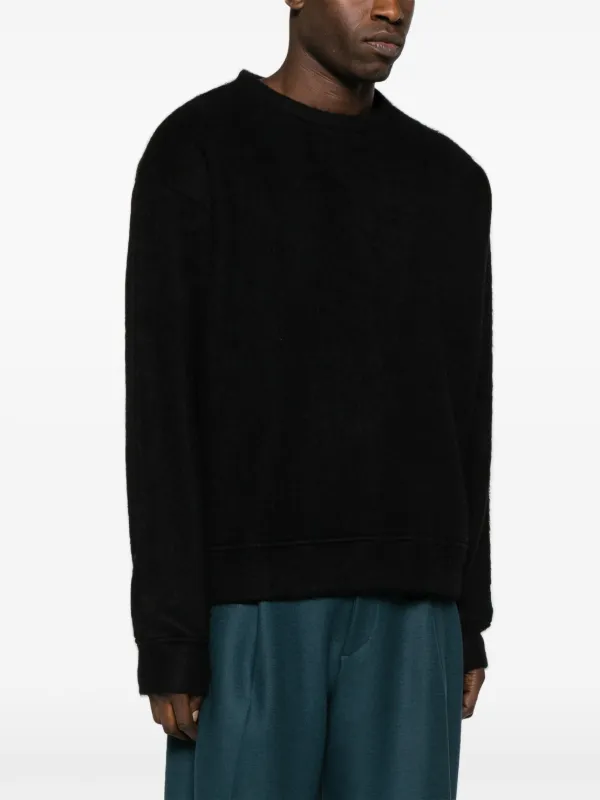Jil Sander crew-neck Brushed Jumper | Black | FARFETCH