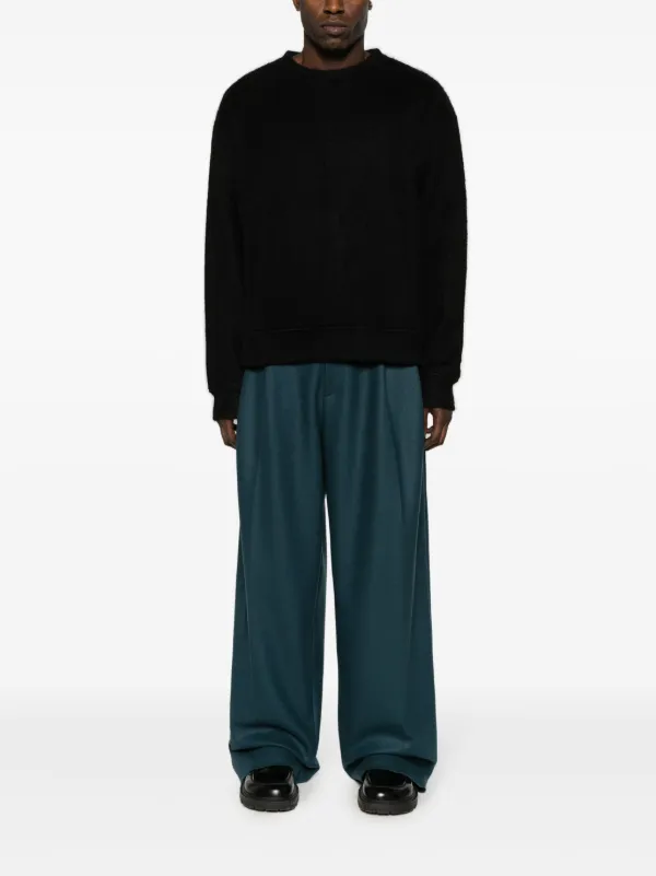 Jil Sander crew-neck Brushed Jumper | Black | FARFETCH