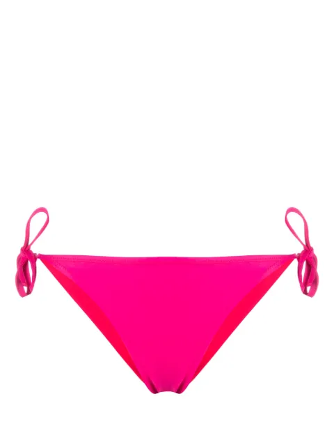 Moschino logo patch side tie bikini bottoms