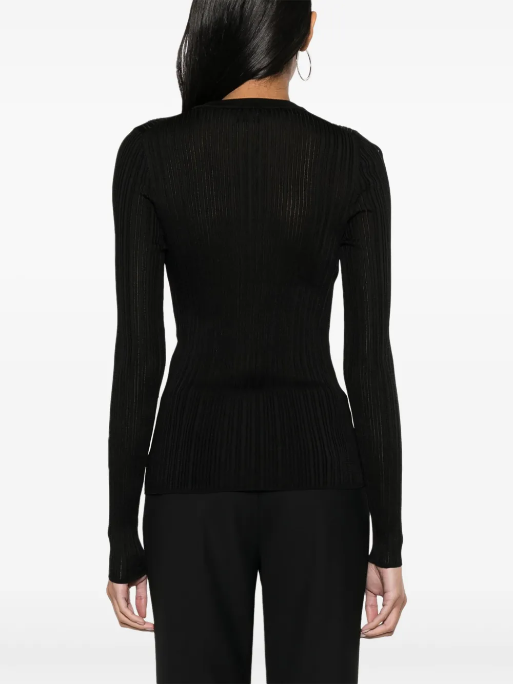 TOM FORD Ribgebreide top Zwart