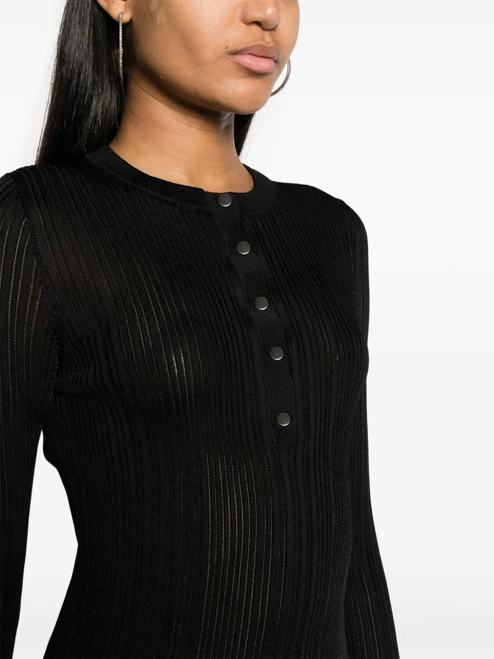 TOM FORD Ribgebreide top Zwart