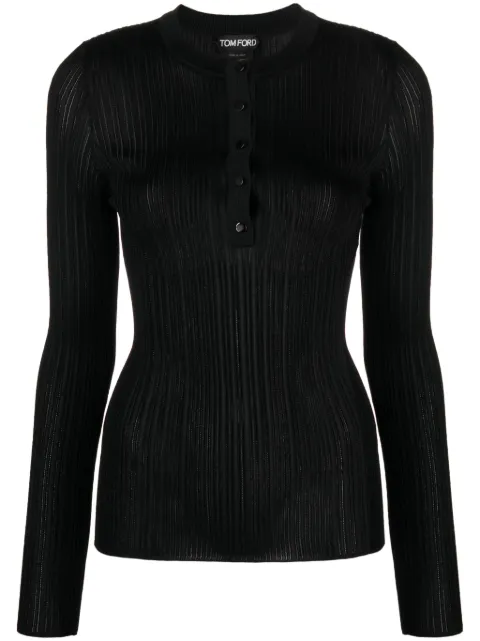 TOM FORD round-neck ribbed-knit top