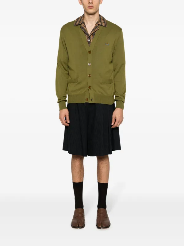 【送料&関税込】Vivienne Westwood Cardigan With Orb Embroide Vivienne Westwood Red Label Orb Embroidered Wool Knit