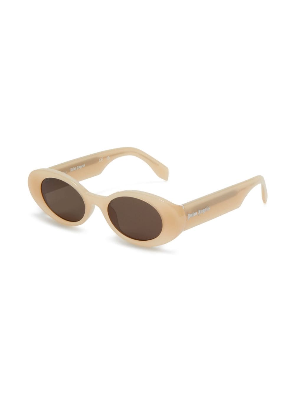 Shop Palm Angels Gilroy Oval-frame Sunglasses In Neutrals