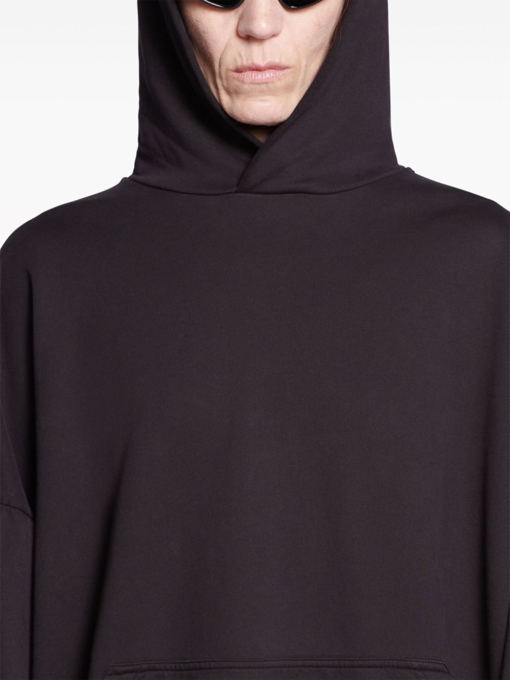 Balenciaga Katoenen hoodie met print Zwart