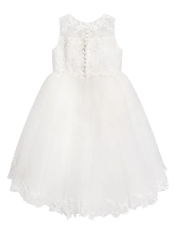 Sarah Louise Girls Ceremonial Ballerina Length Dress in Ivory 8 Yrs