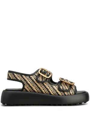 VIP【関税送料無料】希少 TOD'S LEATHER FLAT SANDALS Woman MULTICOLOUR Sandals in Leather XXW70K0GU70MID40M9999